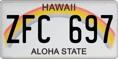 HI license plate ZFC697