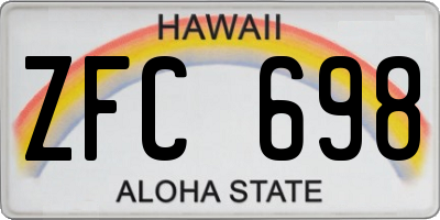 HI license plate ZFC698
