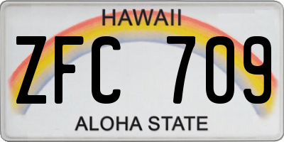 HI license plate ZFC709