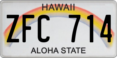 HI license plate ZFC714
