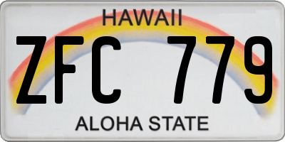 HI license plate ZFC779