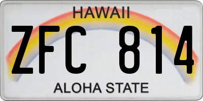 HI license plate ZFC814