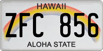 HI license plate ZFC856