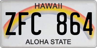 HI license plate ZFC864