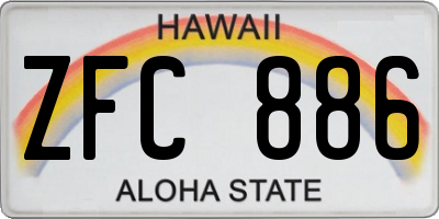 HI license plate ZFC886