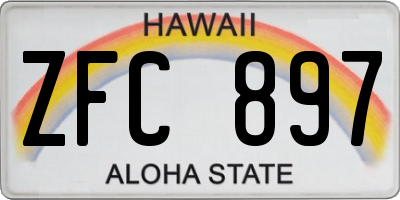 HI license plate ZFC897