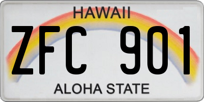 HI license plate ZFC901
