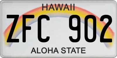 HI license plate ZFC902