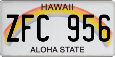 HI license plate ZFC956