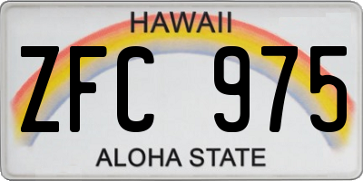 HI license plate ZFC975