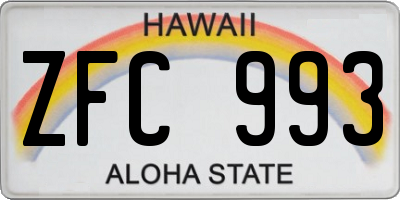 HI license plate ZFC993