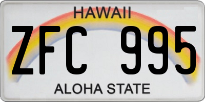 HI license plate ZFC995