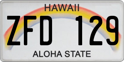 HI license plate ZFD129