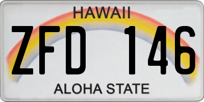 HI license plate ZFD146
