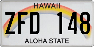 HI license plate ZFD148
