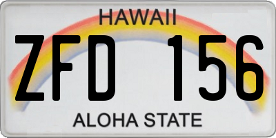 HI license plate ZFD156