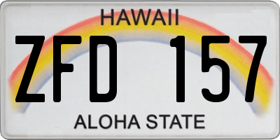 HI license plate ZFD157