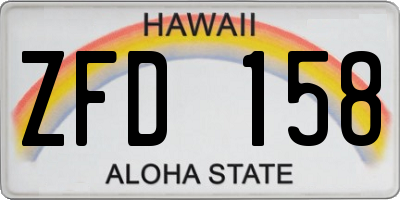HI license plate ZFD158