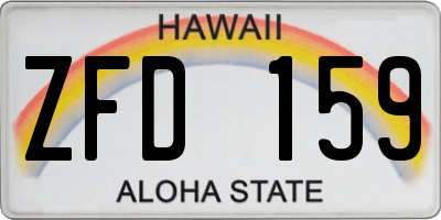HI license plate ZFD159