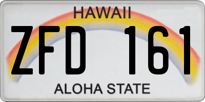 HI license plate ZFD161