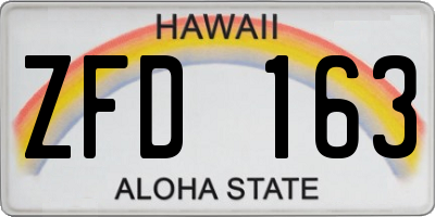 HI license plate ZFD163