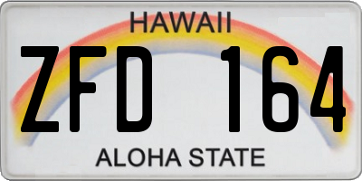 HI license plate ZFD164