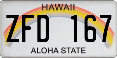 HI license plate ZFD167