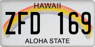 HI license plate ZFD169