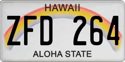 HI license plate ZFD264