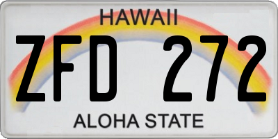 HI license plate ZFD272
