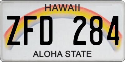 HI license plate ZFD284