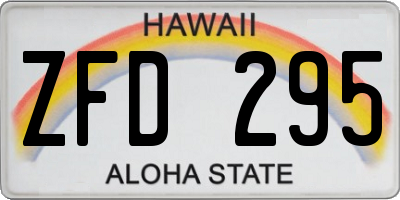 HI license plate ZFD295