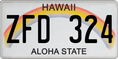 HI license plate ZFD324