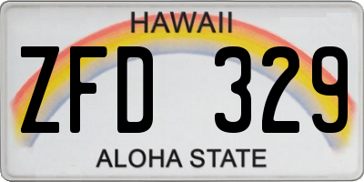 HI license plate ZFD329
