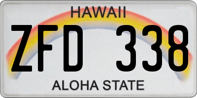 HI license plate ZFD338