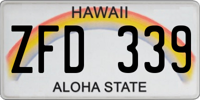 HI license plate ZFD339