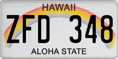 HI license plate ZFD348