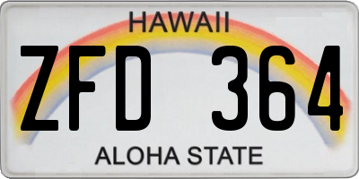 HI license plate ZFD364