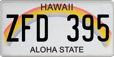 HI license plate ZFD395