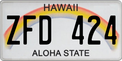 HI license plate ZFD424