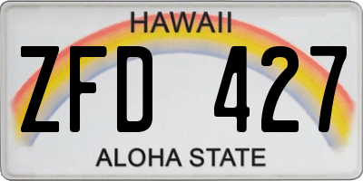 HI license plate ZFD427
