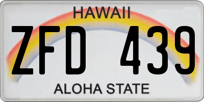 HI license plate ZFD439