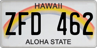 HI license plate ZFD462