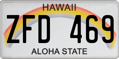 HI license plate ZFD469