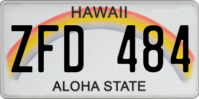 HI license plate ZFD484