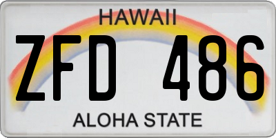 HI license plate ZFD486