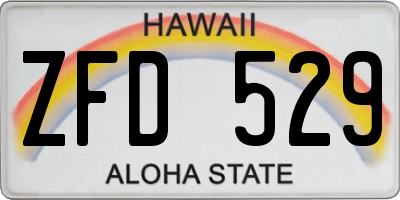 HI license plate ZFD529