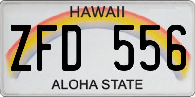 HI license plate ZFD556