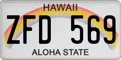 HI license plate ZFD569