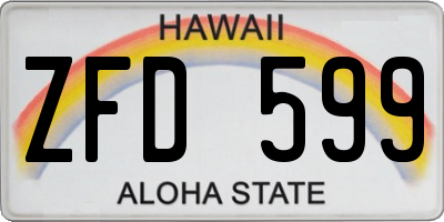 HI license plate ZFD599